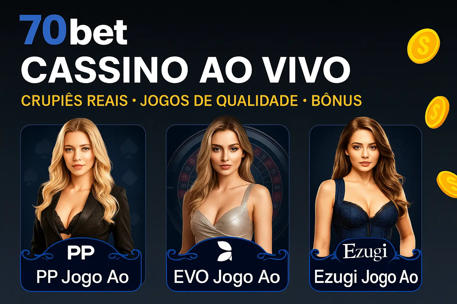 O 70BET Live Casino lança promoções regularmente