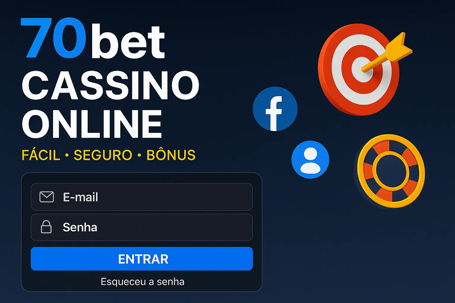 Criar uma nova Conta no plataforma 70BET